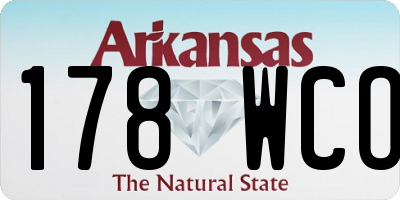 AR license plate 178WCO