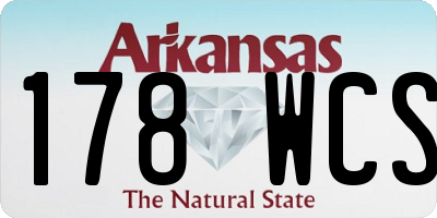 AR license plate 178WCS