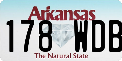 AR license plate 178WDB