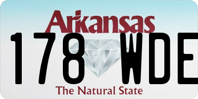 AR license plate 178WDE