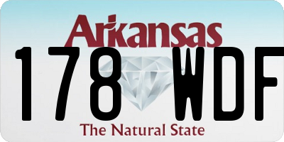 AR license plate 178WDF