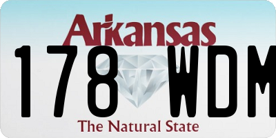 AR license plate 178WDM