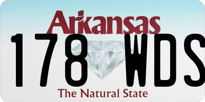 AR license plate 178WDS