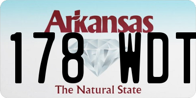 AR license plate 178WDT