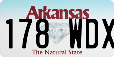 AR license plate 178WDX