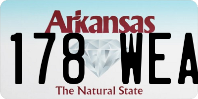 AR license plate 178WEA