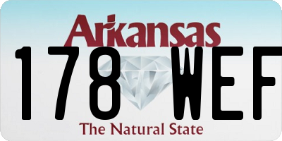 AR license plate 178WEF