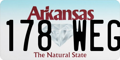 AR license plate 178WEG
