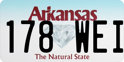 AR license plate 178WEI