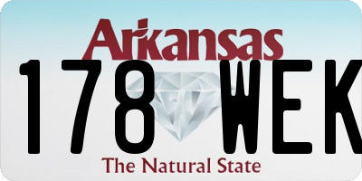 AR license plate 178WEK