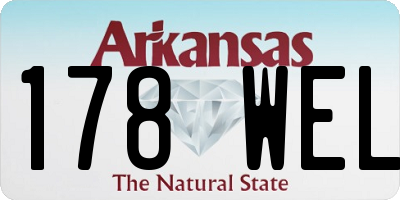 AR license plate 178WEL