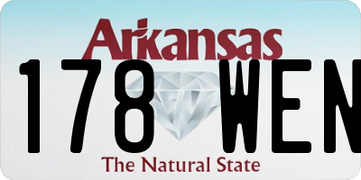 AR license plate 178WEN