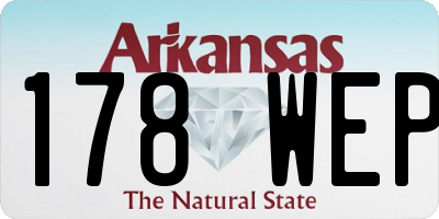 AR license plate 178WEP
