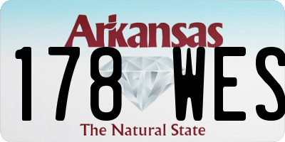 AR license plate 178WES