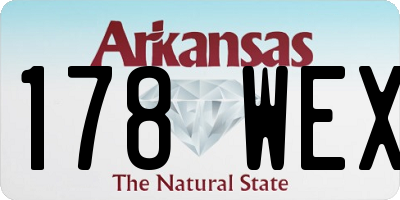 AR license plate 178WEX