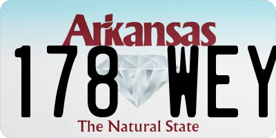 AR license plate 178WEY