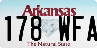 AR license plate 178WFA
