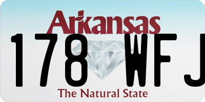 AR license plate 178WFJ