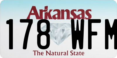 AR license plate 178WFM