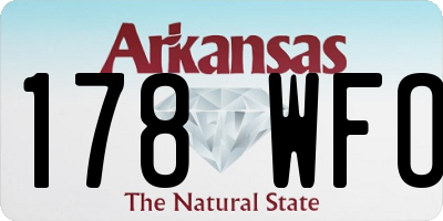 AR license plate 178WFO