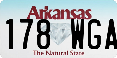 AR license plate 178WGA
