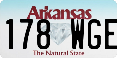 AR license plate 178WGE