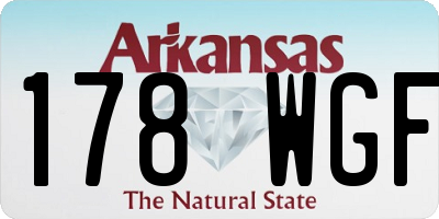AR license plate 178WGF