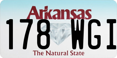 AR license plate 178WGI