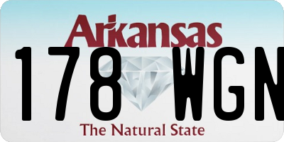 AR license plate 178WGN
