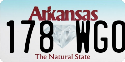 AR license plate 178WGO