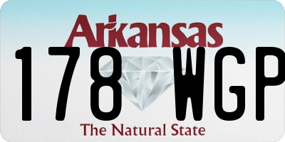 AR license plate 178WGP