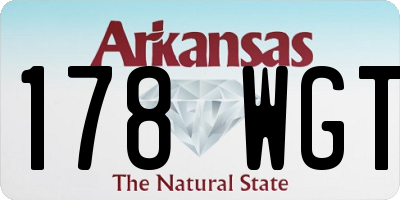 AR license plate 178WGT