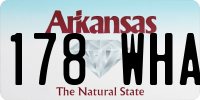 AR license plate 178WHA