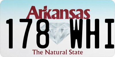 AR license plate 178WHI