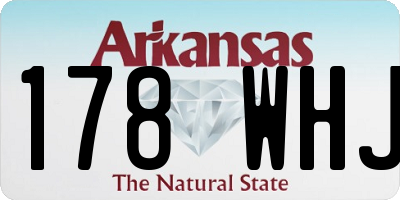 AR license plate 178WHJ