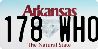 AR license plate 178WHO