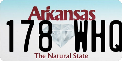 AR license plate 178WHQ