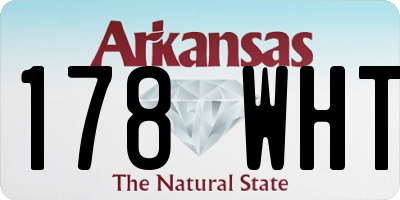 AR license plate 178WHT