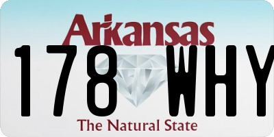 AR license plate 178WHY