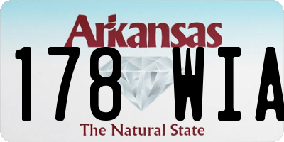 AR license plate 178WIA