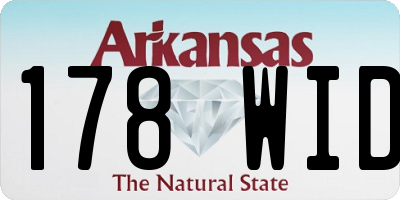 AR license plate 178WID