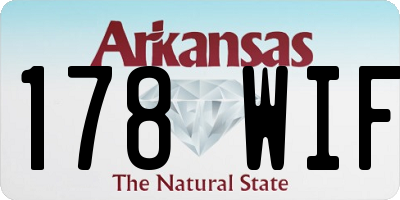 AR license plate 178WIF