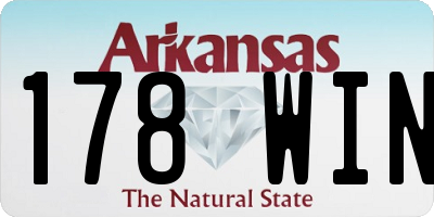 AR license plate 178WIN