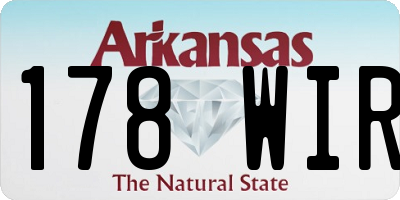 AR license plate 178WIR