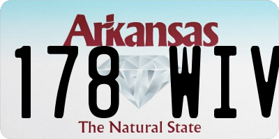 AR license plate 178WIV