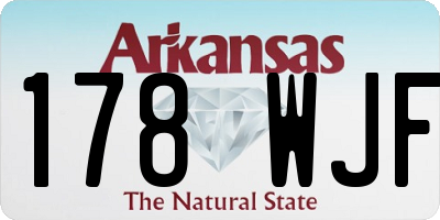 AR license plate 178WJF
