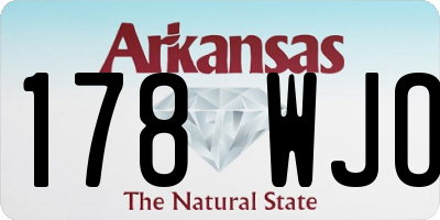 AR license plate 178WJO