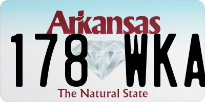 AR license plate 178WKA