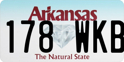 AR license plate 178WKB
