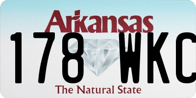AR license plate 178WKC